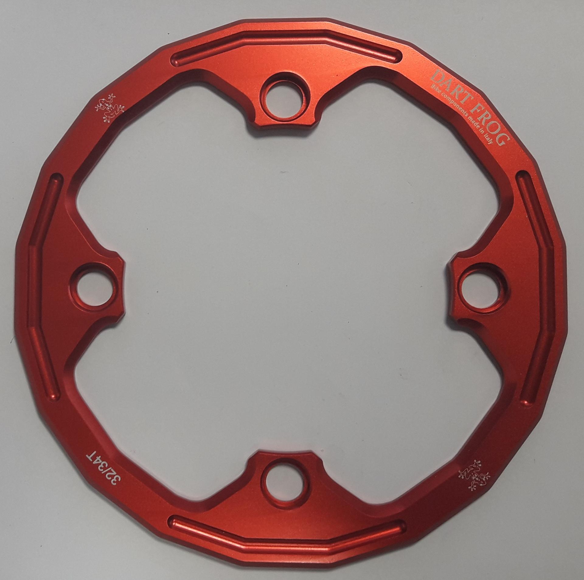 BX28R - Bashring Cruz Rosso B.C.D. 104 mm - Copre fino al 34T