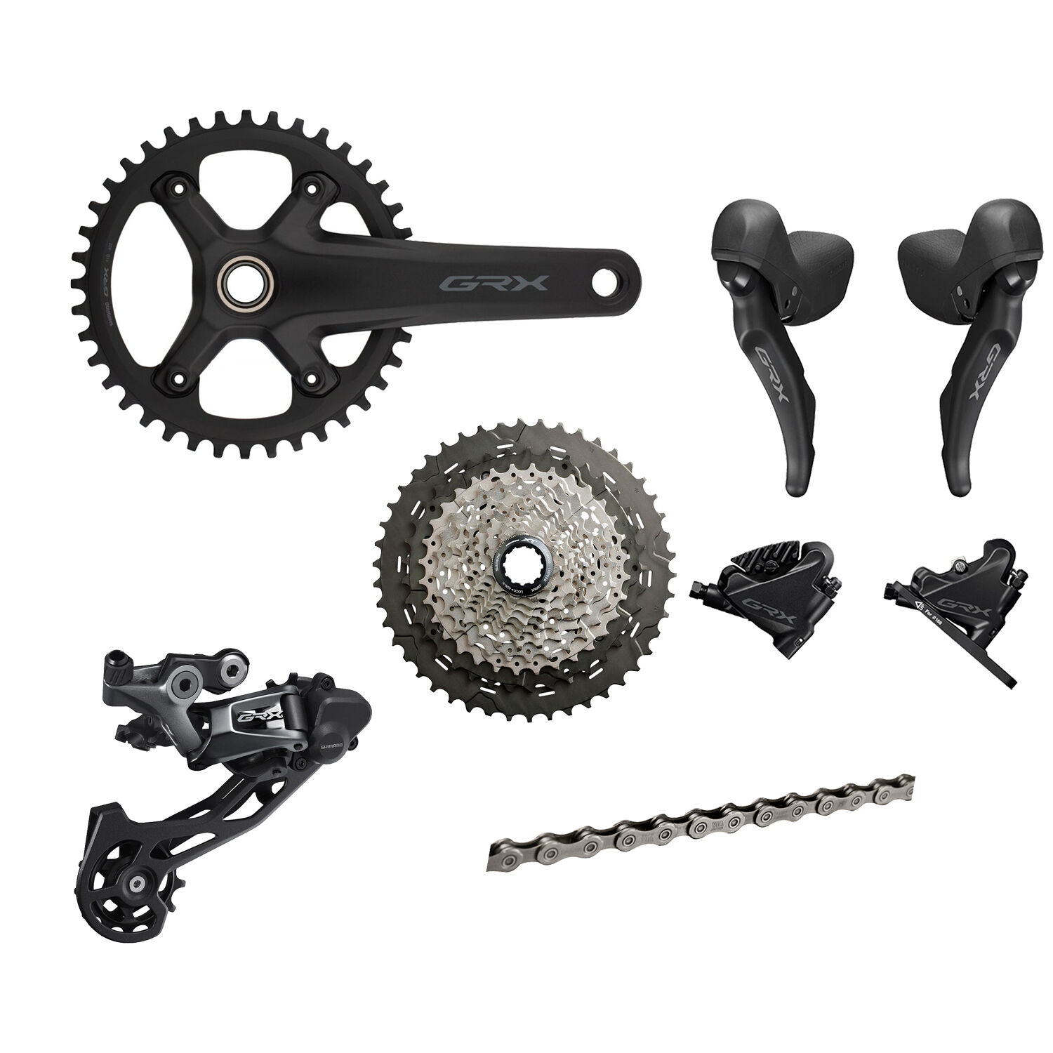 Shimano GRX 600 Groupset - 1x11 velocità Monoring 40T